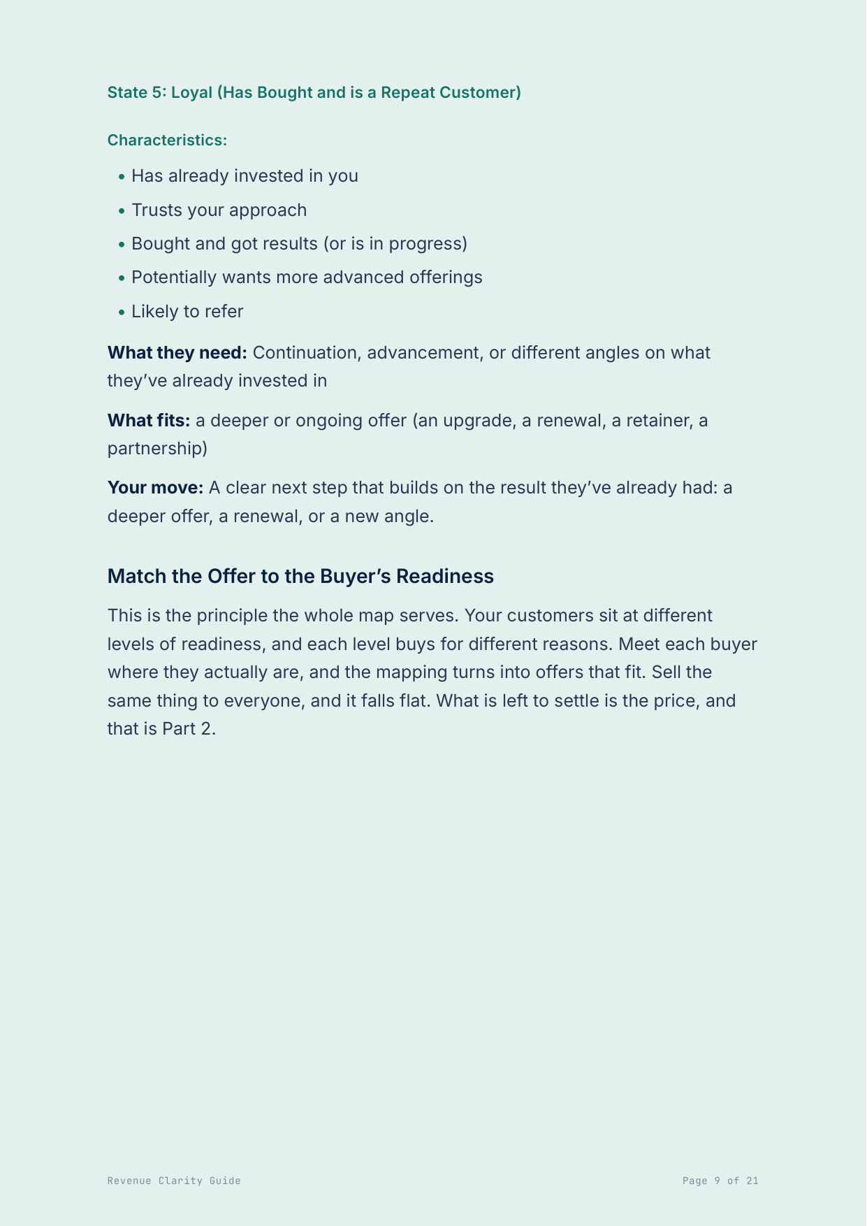 Pricing against the change the work creates.